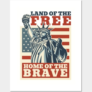 4th of july - land of the free Posters and Art